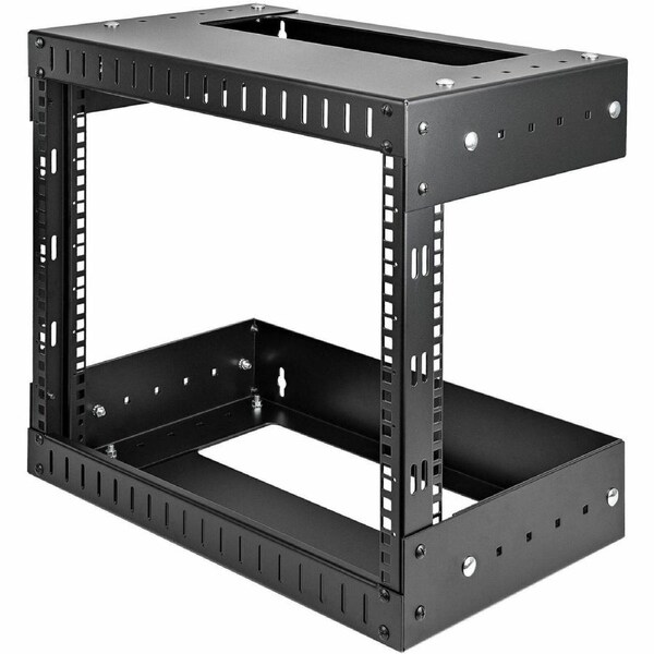 StarTech.com 2-Post 8U Heavy-Duty Wall Mount Network Rack, 19" Open Frame Server Rack with Adjustable Depth, Data Rack for IT Equipment~ - 2-Post 8U