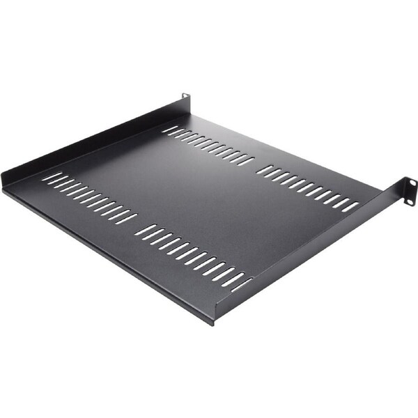 StarTech.com 1U Vented Server Rack Cabinet Shelf - Fixed 16" Deep Cantilever Rackmount Tray for 19" Data/AV/Network Enclosure w/Cage Nuts - 20.05 kg
