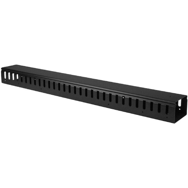 StarTech.com Vertical Cable Organizer with Finger Ducts - Vertical Cable Management Panel - Rack-Mount Cable Raceway - 20U - 3 f