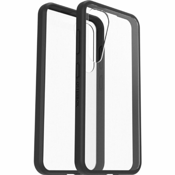 OtterBox React Case for Samsung Galaxy S23 Smartphone - Black Crystal (Clear/Black) - Drop Resistant, Scrape Resistant, Bacterial Resistant, Scratch