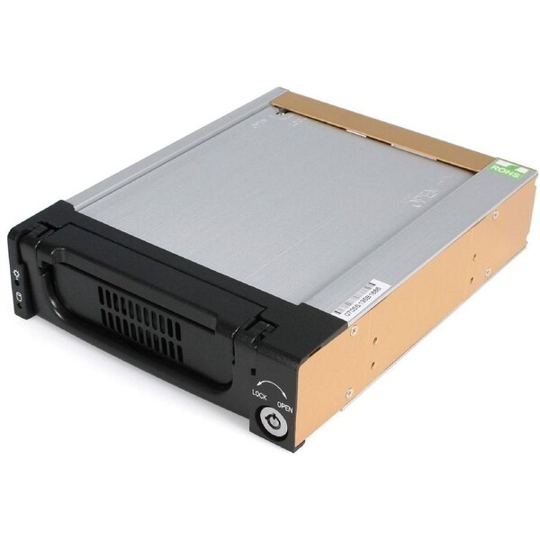 StarTech.com DRW150SATBK Drive Bay Adapter for 5.25" - Serial ATA/600 Host Interface Internal - Black - 1 x HDD Supported - 1 x