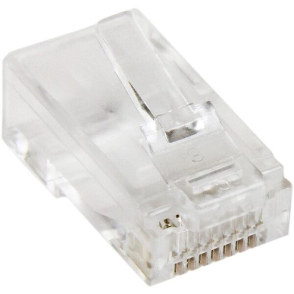 StarTech.com Cat5e RJ45 Stranded Modular Plug Connector - 50 Pkg - 1 x RJ-45 Network Male - Clear