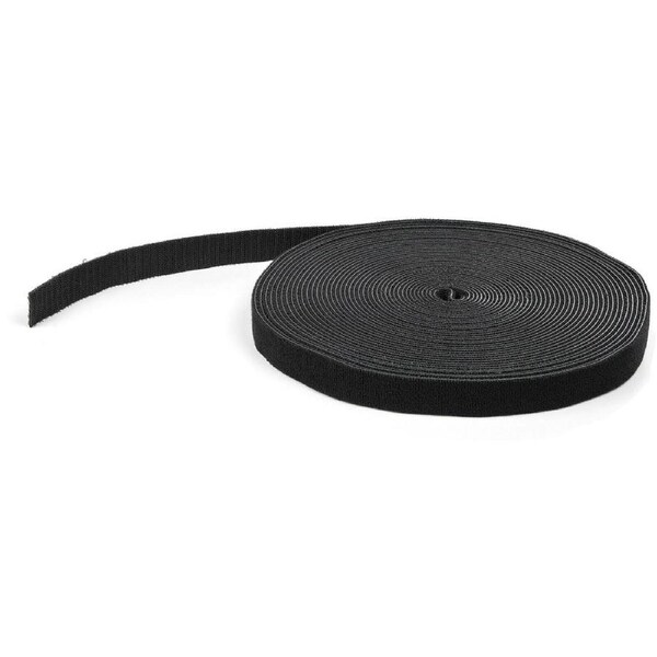 StarTech.com Hook-and-Loop Cable Management Tie - 50 ft. Bulk Roll - Black - Cut-to-Size Cable Wrap / Straps - Tie Strap - 15.2