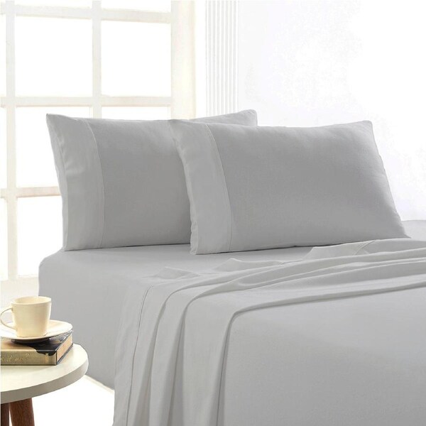 Park Avenue 175 GSM Egyptian Cotton Flannelette Sheet Set Ash King