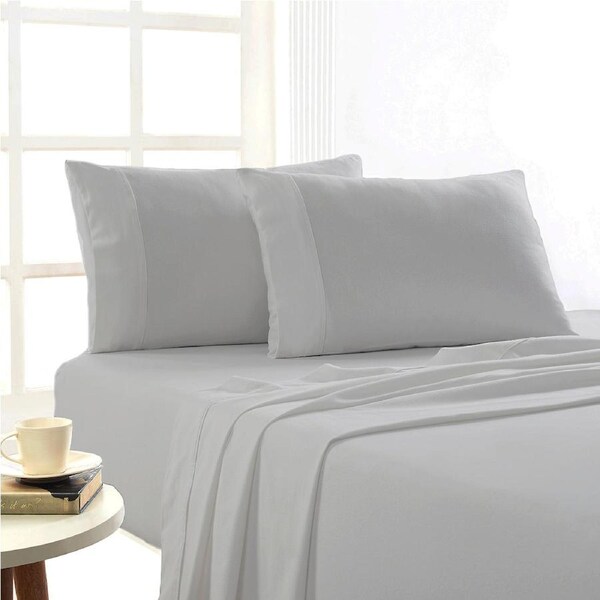 Park Avenue 175 GSM Egyptian Cotton Flannelette Sheet Set Ash Mega King