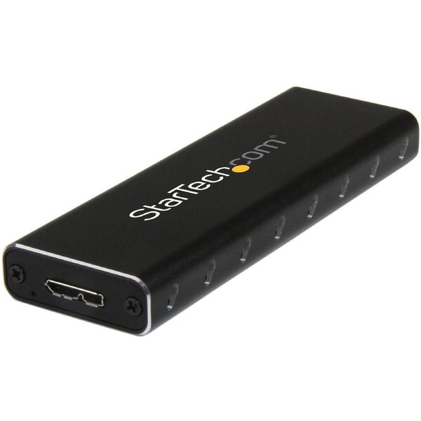 StarTech.com Drive Enclosure SATA/600, M.2 - USB 3.0 Micro-B Host Interface - UASP Support External - Black - TAA Compliant - 1