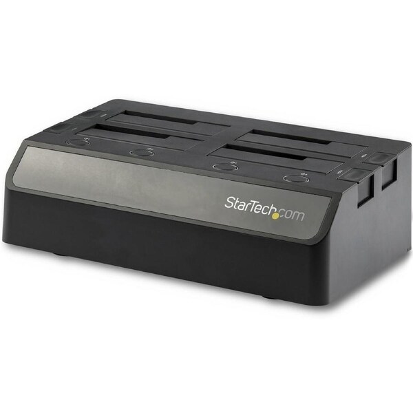 StarTech.com Drive Dock SATA/600 - USB 3.1 Type C Host Interface - UASP Support External - Black - Quad-Bay Hard Drive Dock for