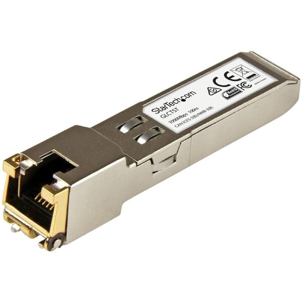 StarTech.com SFP (mini-GBIC) - 1 x RJ-45 1000Base-T Network LAN - For Data Networking - Twisted PairGigabit Ethernet - 1000Base-