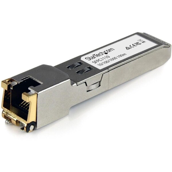 StarTech.com SFP (mini-GBIC) - 1 x RJ-45 10/100/1000Base-T Network LAN - For Data Networking - Twisted PairGigabit Ethernet - 10