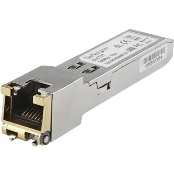 StarTech.com SFP1GTEMCST SFP (mini-GBIC) - 1 x RJ-45 1000Base-T LAN - For Data Networking - Twisted PairGigabit Ethernet - 1000B