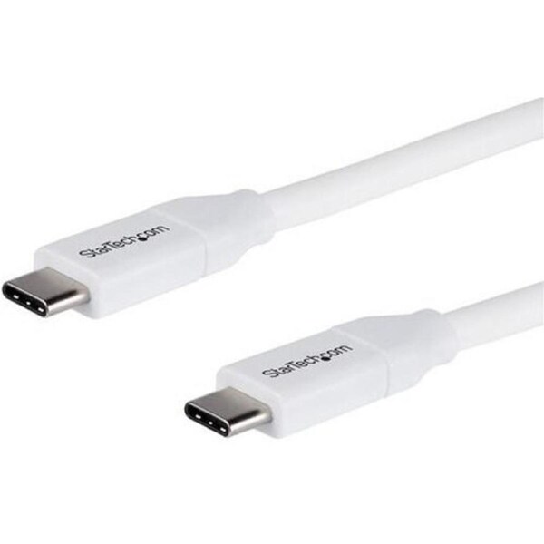 StarTech.com 4m 13 ft USB C to USB C Cable w/ 5A PD - M/M - White - USB 2.0 - USB-IF Certified - USB Type C Cable - USB C Chargi