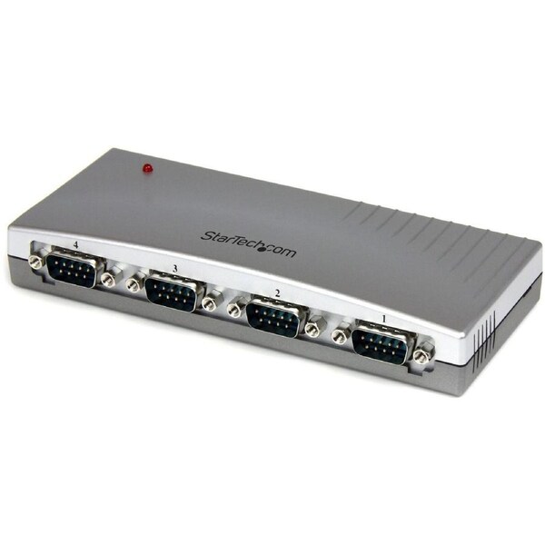 StarTech.com Serial Hub - External - 1 Pack - TAA Compliant - USB - PC, Mac - 4 x Number of Serial Ports External - 1 x Number o