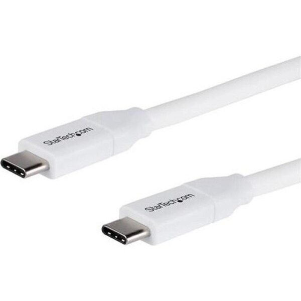 StarTech.com 2m 6 ft USB C to USB C Cable w/ 5A PD - M/M - White - USB 2.0 - USB-IF Certified - USB Type C Cable - USB C Chargin