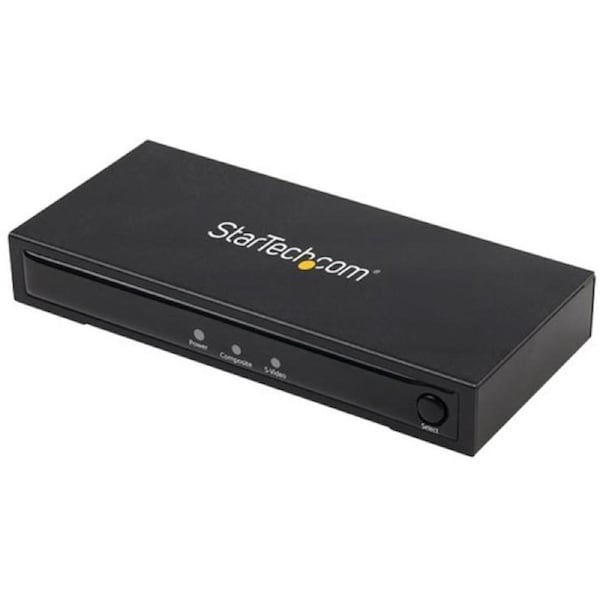 StarTech.com S-Video or Composite to HDMI Converter with Audio - 720p - NTSC & PAL - Analog to HDMI Upscaler - Mac & Windows (VI