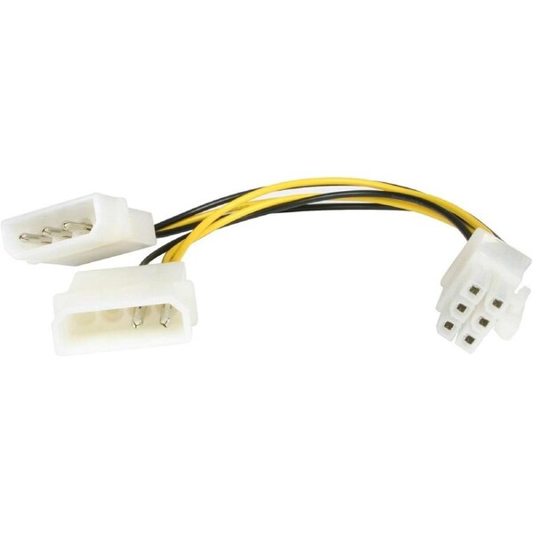 StarTech.com LP4PCIEXADAP Internal Power Cord - 15.24 cm - Convert a Standard LP4 Power Supply Connector to a 6-pin PCI Express