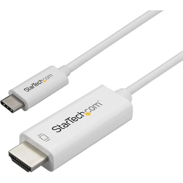 StarTech.com 3ft (1m) USB C to HDMI Cable - 4K 60Hz USB Type C DP Alt Mode to HDMI 2.0 Video Display Adapter Cable - Works w/Thu