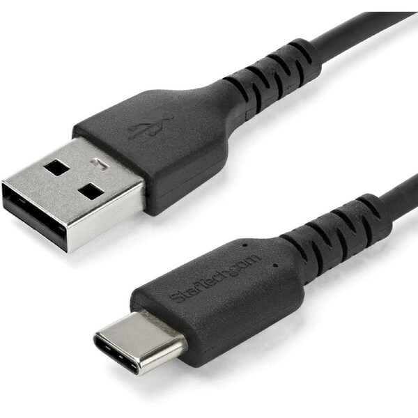 StarTech.com 1m USB A to USB C Charging Cable - Durable Fast Charge & Sync USB 2.0 to USB Type C Data Cord - Aramid Fiber M/M 3A