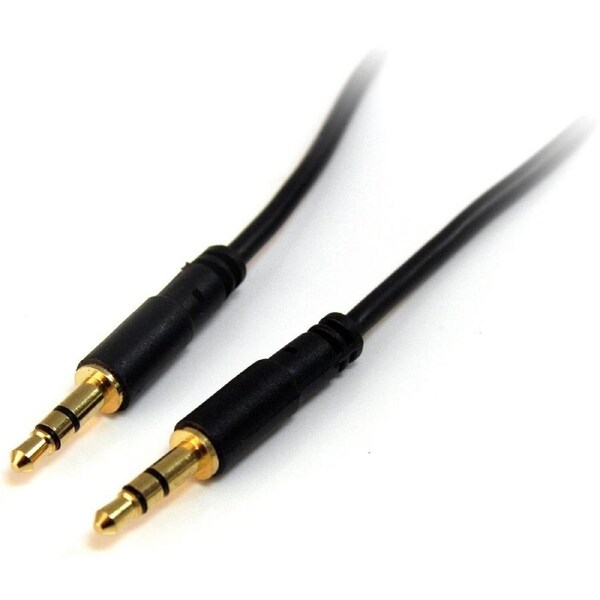 StarTech.com 3 ft Slim 3.5mm Stereo Audio Cable - M/M - First End: 1 x Mini-phone Stereo Audio - Male - Second End: 1 x Mini-pho