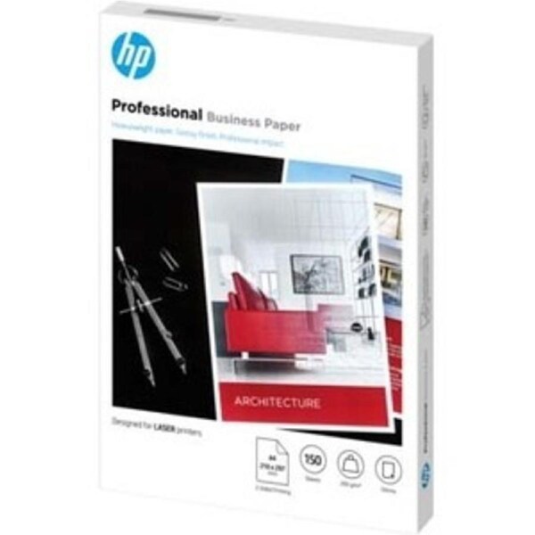HP Professional Laser Copy & Multipurpose Paper - White - A4 - 210 mm x 297 mm - 200 g/m Grammage - Glossy - 150 Sheet
