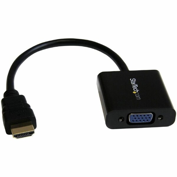 StarTech.com HDMI to VGA Adapter - 1080p - 1920 x 1080 - Black - HDMI Converter - VGA to HDMI Monitor Adapter - 1 x 19-pin HDMI