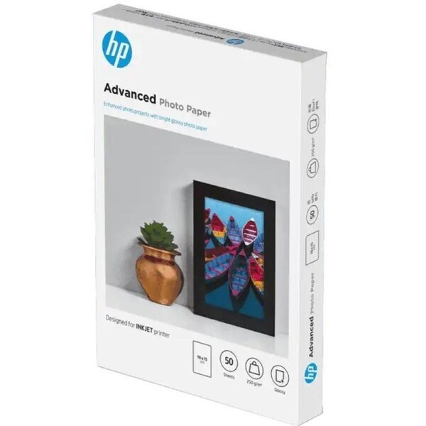 HP Advanced Thermal, Inkjet Photo Paper - 250 g/m Grammage - Glossy - 50 Sheet