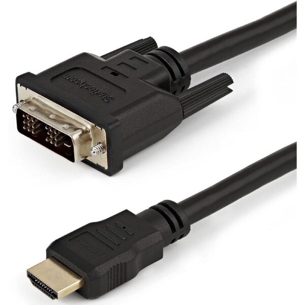 StarTech.com 1.5m HDMI to DVI-D Cable - M/M - First End: 1 x 19-pin HDMI Digital Audio/Video - Male - Second End: 1 x 19-pin DVI