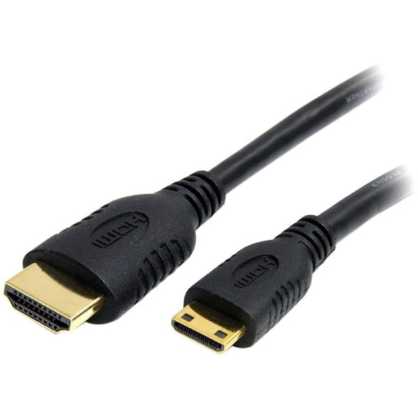 StarTech.com 2m Mini HDMI to HDMI Cable with Ethernet, 4K 30Hz High Speed Mini HDMI 1.4 (Type-C) Device to HDMI Adapter Cable/Co