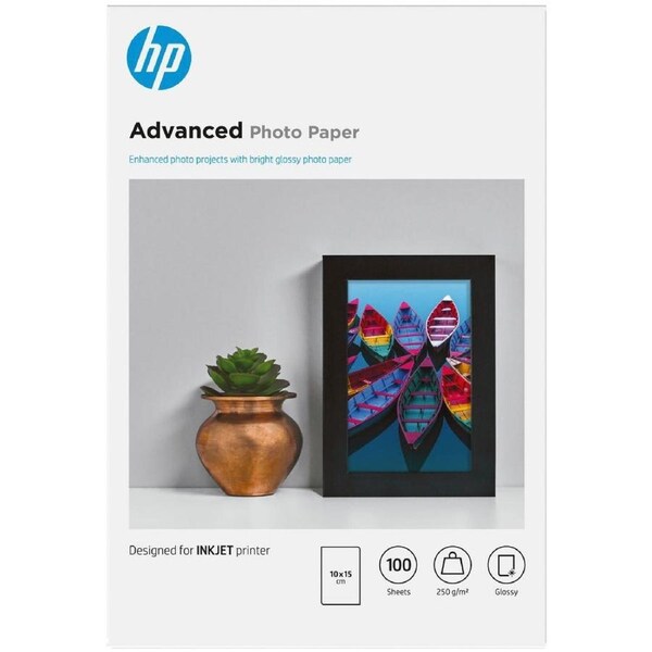HP Advanced Thermal, Inkjet Photo Paper - A4 - 210 mm x 297 mm - 250 g/m Grammage - Glossy - 20 Sheet