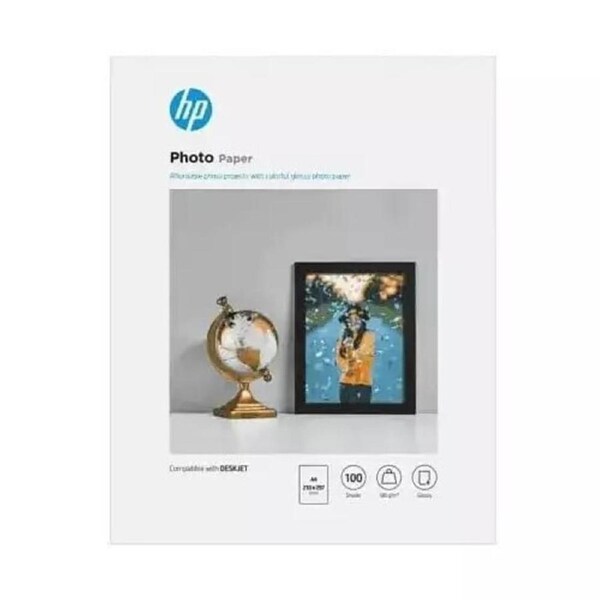 HP Everyday Thermal, Inkjet Photo Paper - A4 - 210 mm x 297 mm - 180 g/m Grammage - Semi Gloss - 100 Sheet