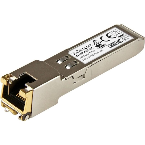 StarTech.com SFP (mini-GBIC) - 1 x RJ-45 10/100/1000Base-T Network LAN - 1 Pack - For Data Networking, Optical Network - Twisted
