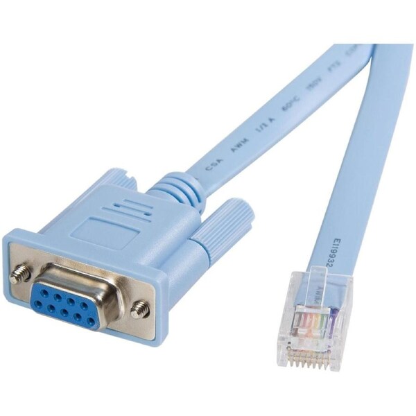 StarTech.com Cisco console router cable - RJ45 (m) - DB9 (f) - 6 ft - Cable for Network Device, Notebook, Router - First End: 1
