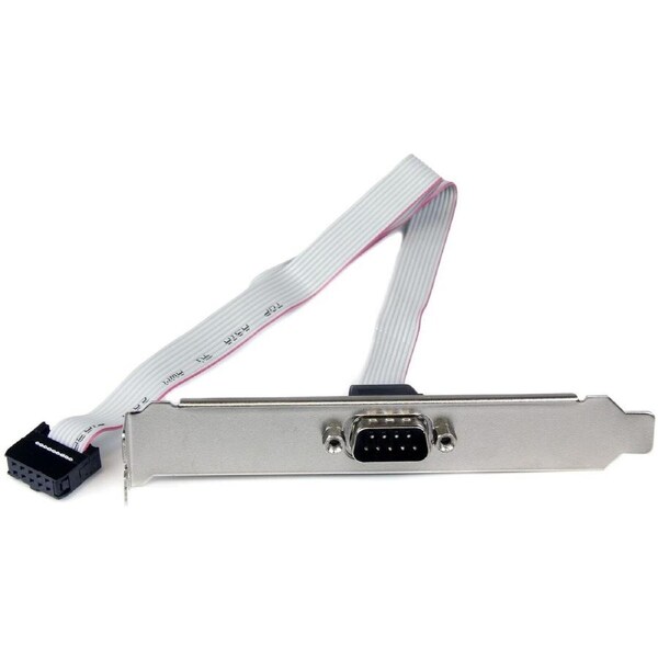 StarTech.com 9-pin Serial to 10-pin Header Slot Plate - Serial panel - DB-9 (M) - 10 pin IDC (F) - 41 cm - Cable for Motherboard, PC - First End: 1 x