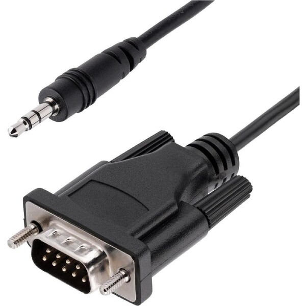 StarTech.com 3ft (1m) DB9 to 3.5mm Serial Cable for Serial Device Configuration, RS232 DB9 Male to 3.5mm for Calibrating via Aud