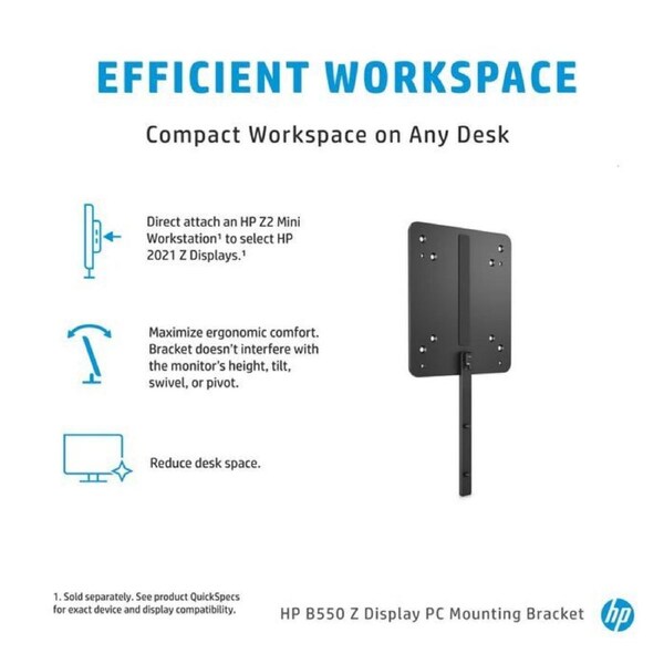 HP B550 Mounting Bracket for Monitor, Display, Desktop Computer, Chromebox, Thin Client