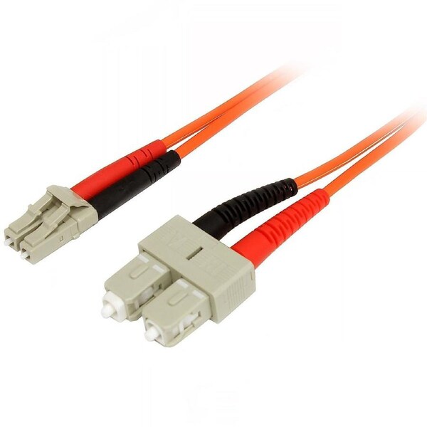 StarTech.com 1m Fiber Optic Cable - Multimode Duplex 50/125 - LSZH Fiber Jumper Cord - LC/SC - Cable for Network Device - First