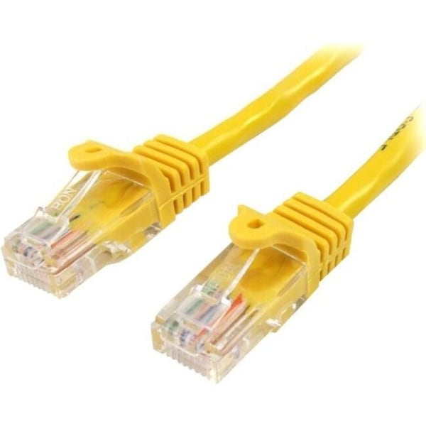 StarTech.com 2 m Yellow Cat5e Snagless RJ45 UTP Patch Cable - 2m Patch Cord - Ethernet Patch Cable - RJ45 Male to Male Cat 5e Ca