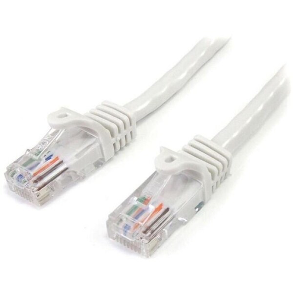 StarTech.com 2 m White Cat5e Snagless RJ45 UTP Patch Cable - 2m Patch Cord - First End: 1 x RJ-45 Network - Male - Second End: 1