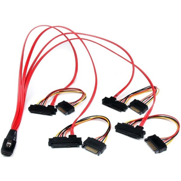 StarTech.com 50cm Internal Serial Attached SCSI Mini SAS Cable - SFF8087 to 4x SFF8482 - First End: 1 x 36-pin SFF-8087 Mini-SAS