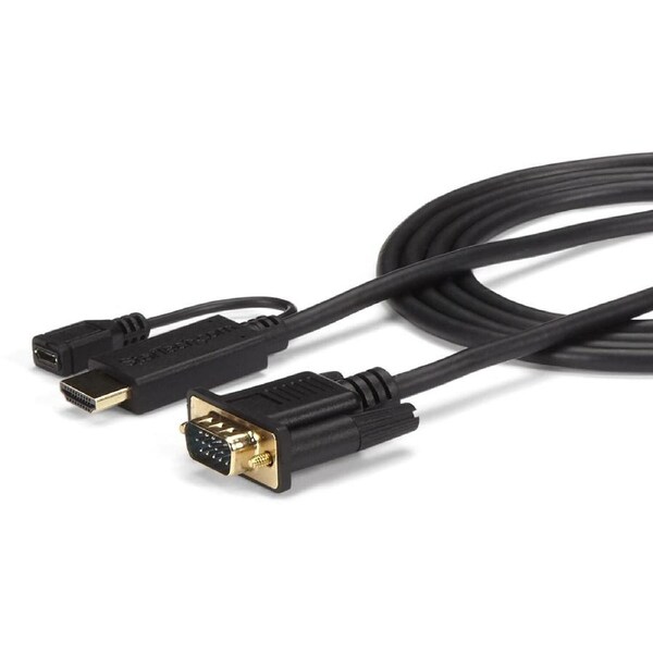 StarTech.com HDMI to VGA Cable - 6 ft / 2m - 1080p - 1920 x 1200 - Active HDMI Cable - Monitor Cable - Computer Cable - First En
