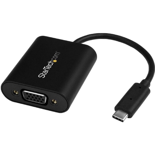 StarTech.com USB-C to VGA Adapter - 1920x1200 - USB C Adapter - USB Type C to VGA Monitor / Projector Adapter - 1 x 24-pin Type