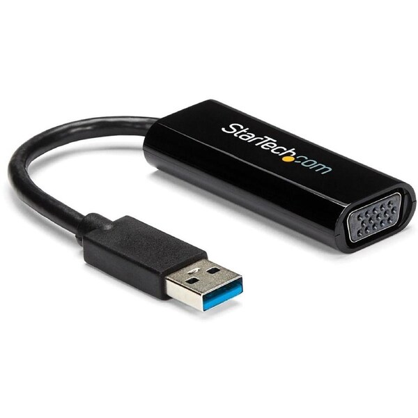 StarTech.com Slim USB 3.0 to VGA External Video Card Multi Monitor Adapter - 1920x1200 / 1080p - 1 x 9-pin Type A USB 3.0 USB Ma