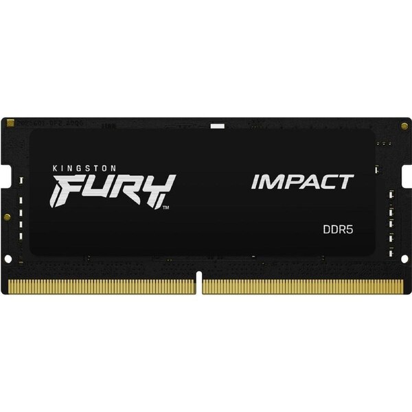 Kingston FURY Impact RAM Module for Notebook, Gaming Notebook - 8 GB (1 x 8GB) - DDR5-4800/PC5-38400 DDR5 SDRAM - 4800 MHz Single-rank Memory - CL38