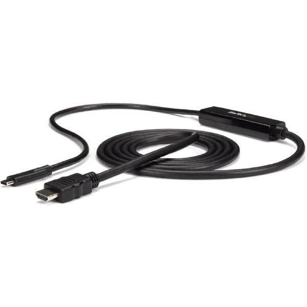 StarTech.com USB C to HDMI Cable - 6 ft / 2m - USB-C to HDMI 4K 60Hz - USB Type C to HDMI - Computer Monitor Cable - First End: