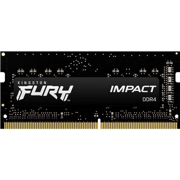 Kingston FURY Impact RAM Module for Notebook, Mini PC - 16 GB (2 x 8GB) - DDR4-3200/PC4-25600 DDR4 SDRAM - 3200 MHz Single-rank Memory - CL20 - 1.20