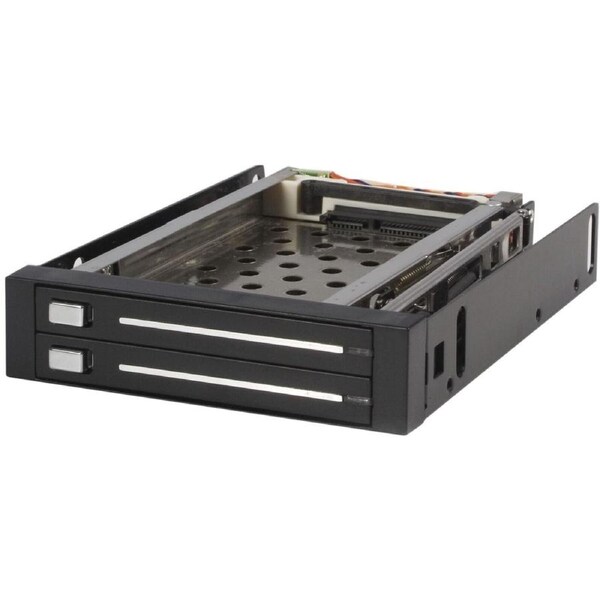 StarTech.com Drive Enclosure for 3.5" SATA/600 - Serial ATA/600 Host Interface Internal - Black - 2 x HDD Supported - 2 x SSD Su