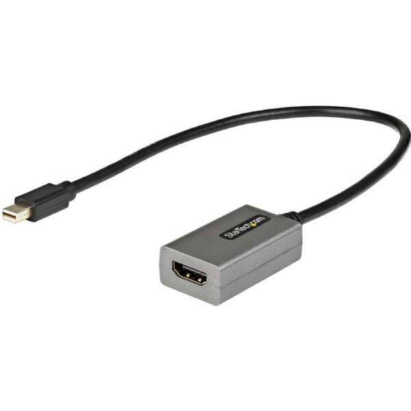 StarTech.com Mini DisplayPort to HDMI Adapter, mDP to HDMI Adapter Dongle, 1080p, Mini DP 1.2 to HDMI Video Converter, 12" Long