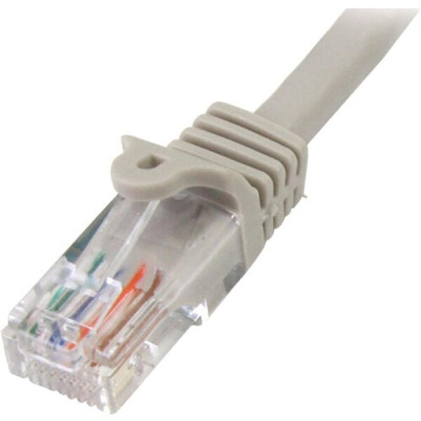 StarTech.com 15 m Cat5e Gray Snagless RJ45 UTP Cat 5e Patch Cable - 15m Patch Cord - Make Fast Ethernet network connections usin