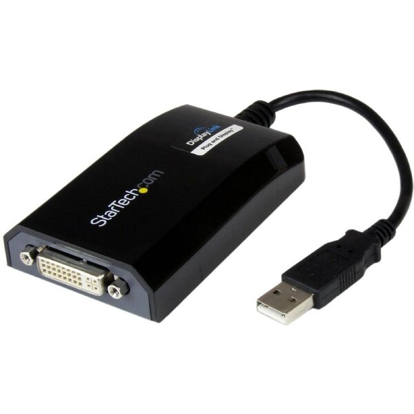 StarTech.com USB to DVI Adapter - External USB Video Graphics Card for PC and MAC- 1920x1200 - 1 x 4-pin USB 2.0 Type A - Male -