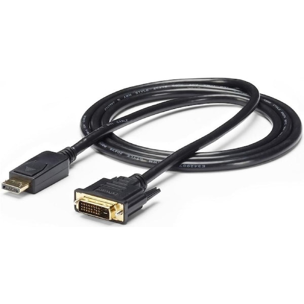 StarTech.com 6ft (1.8m) DisplayPort to DVI Cable, 1080p Video, DisplayPort to DVI-D Adapter/Converter Cable, DP 1.2 to DVI Monitor Cable - First End: