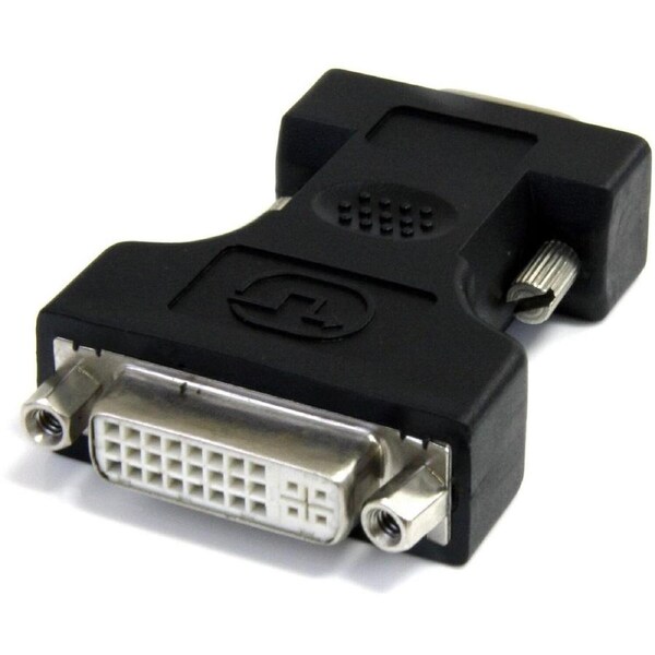 StarTech.com DVI to VGA Cable Adapter - Black - F/M - 1 x 15-pin HD-15 VGA Male - 1 x 29-pin DVI-I (Dual-Link) Digital Video Fem